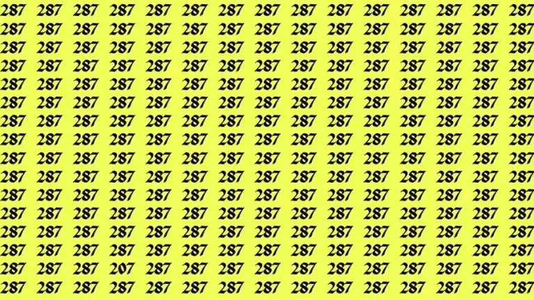 Optical Illusion Brain Challenge: If you have Extra Sharp Eyes Find the Number 207 among 287 in 15 Secs