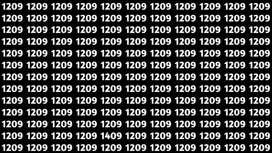 Observation Brain Challenge: If you have Hawk Eyes Find the Number 1409 in 15 Secs