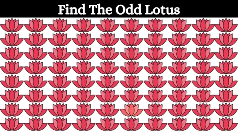 Optical Illusion Visual Test: If you have Eagle Eyes find the Odd Lotus in 18 Seconds