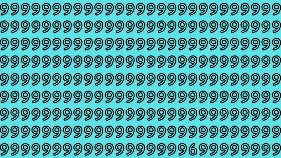 Visual Test: If you have Eagle Eyes Find the number 9 among 6 in 12 Secs
