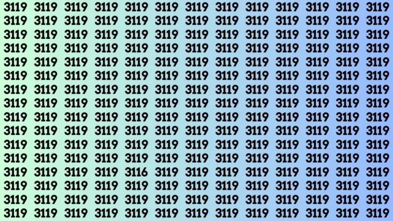 Optical Illusion Visual Test: If you have Sharp Eyes Find the Number 3116 in 20 Secs