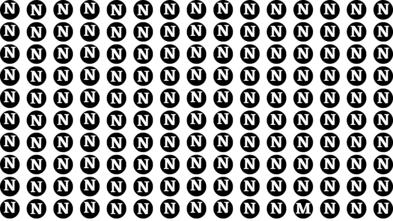 Test Visual Acuity: If you have Eagle Eyes Find the Letter M among N in 15 Secs