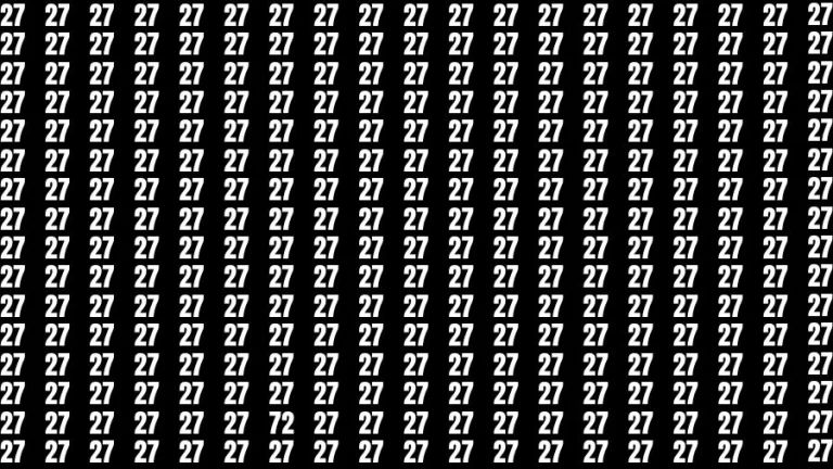 Optical Illusion Eye Test: If you have Hawk Eyes Find the Number 72 in 13 Secs