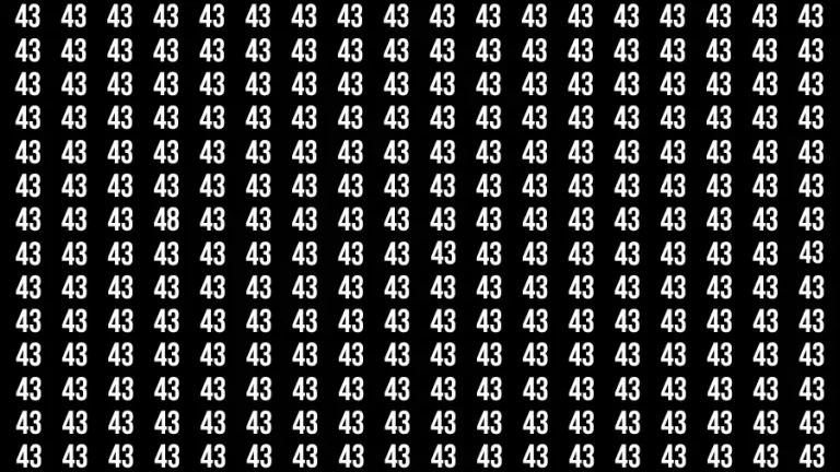 Can you Pick the Number 48 in this Brain Teaser