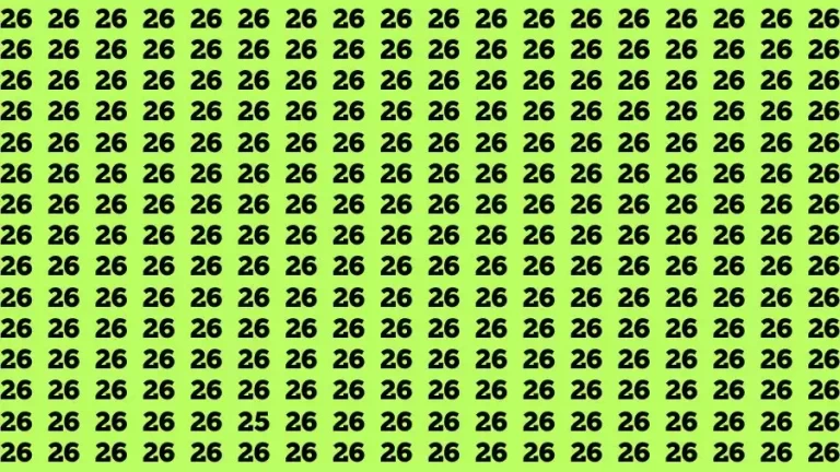 Only people with the IQ Can Find the Number 25 among 26 in 14 Secs