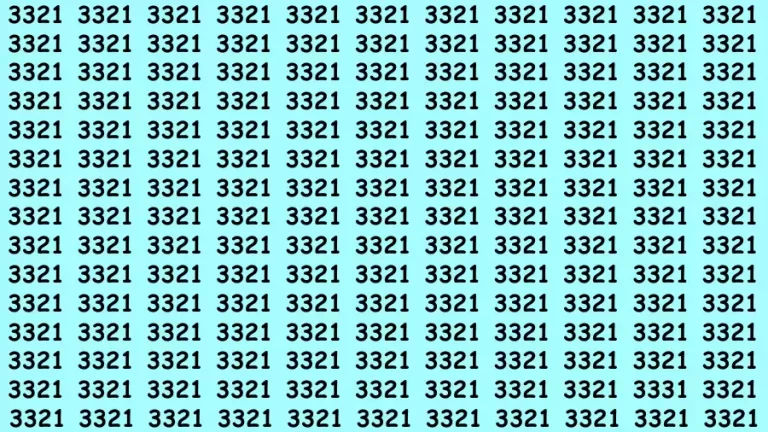 Optical Illusion Eye Test: Only People With Sharp Eyes Can Spot the Hidden 3331 in 10 Secs