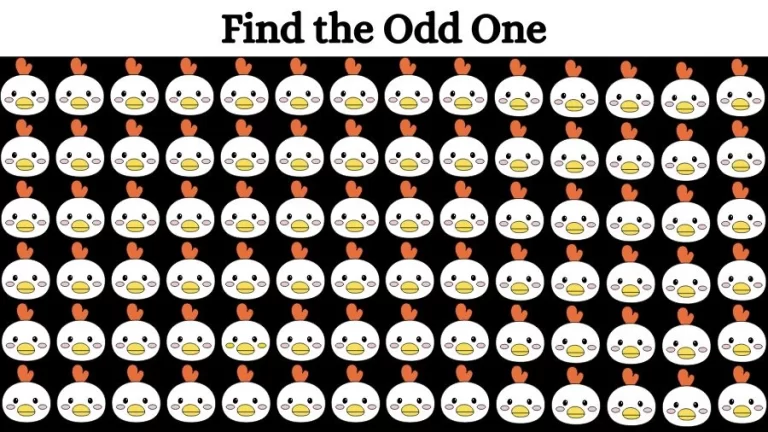 Optical Illusion Eye Test: Try to find the Odd Chick in this Image