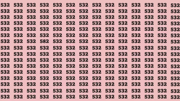 Visual Test: Only People With Eagle Eyes Can Spot the Number 582 in 10 Secs