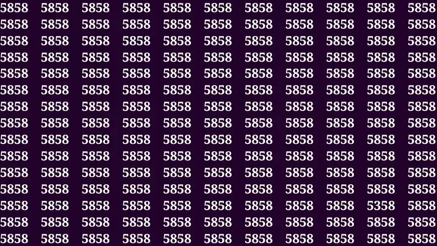 Optical Illusion Brain Test: If you have Sharp Eyes Find the number 5358 in 20 Secs