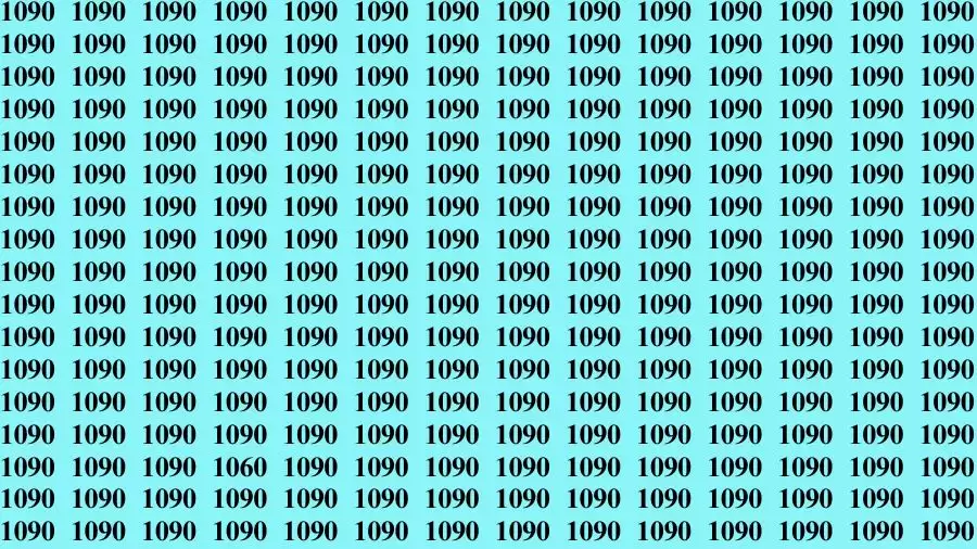 Observation Skill Test: If you have Sharp Eyes Find the Number 1060 in 15 Secs