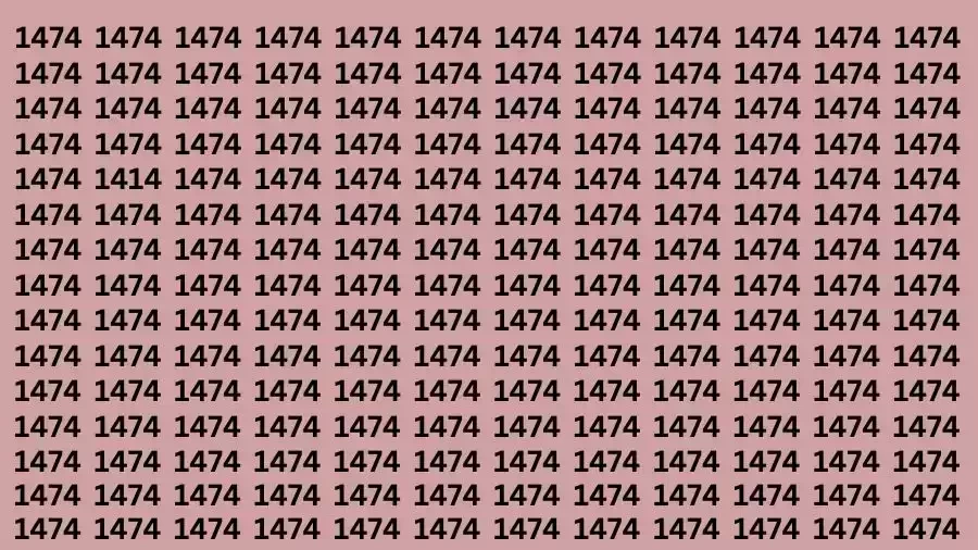Brain Test: If you have Sharp Eyes Find the Number 1414 among 1474 in 10 Secs