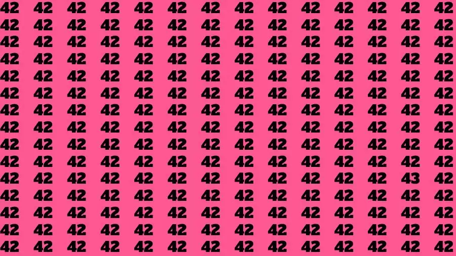 Optical Illusion Brain Test: If you have Sharp Eyes Find the number 43 in 20 Secs
