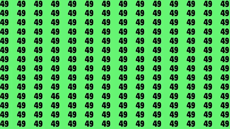 Optical Illusion Brain Challenge: If you have Hawk Eyes Find the Number 46 among 49 in 15 Secs