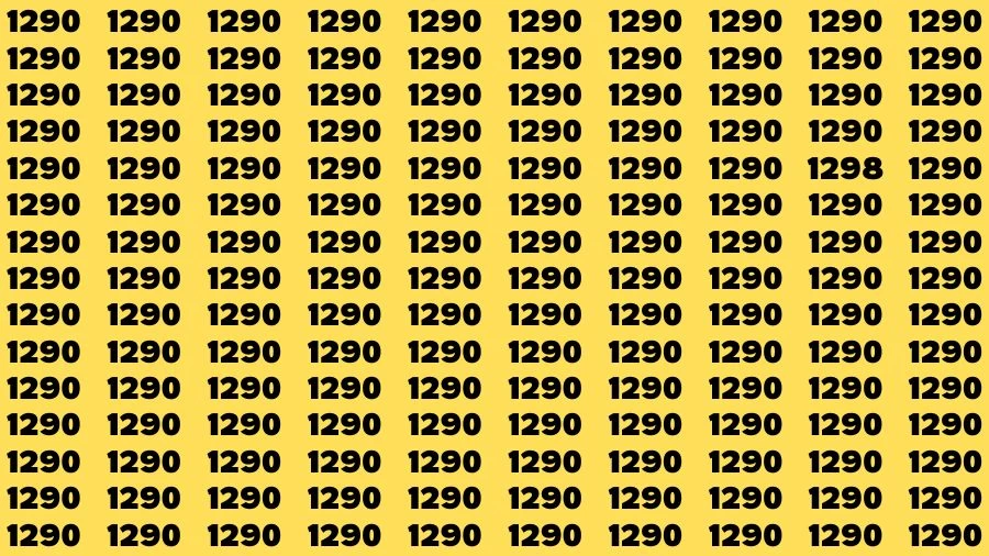 Observation Brain Test: If you have 50/50 Vision Find the Number 1289 in 15 Secs