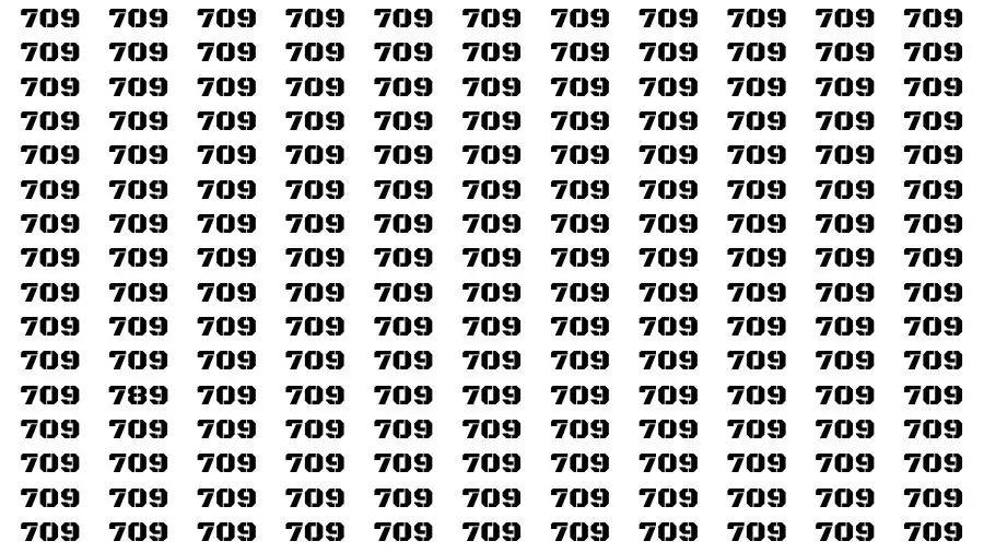 Optical Illusion Brain Challenge: If you have 50/50 Vision Find the number 789 in 12 Secs