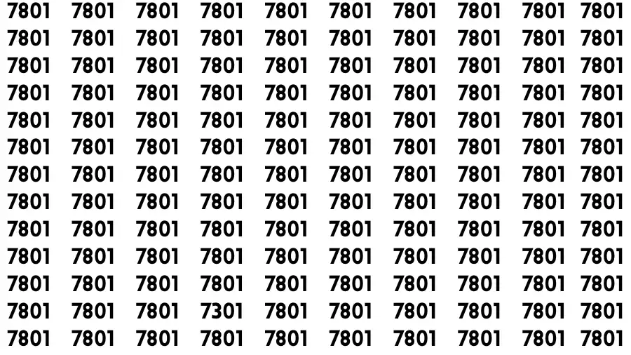 Observation Find it Out: If you have Laser Sharp Eyes Find the number 7301 in 20 Secs
