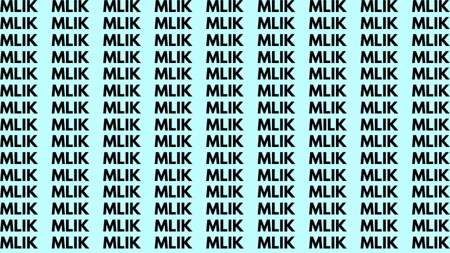 Observation Find it Out: If you have Sharp Eyes Find the Word Milk in 15 Secs