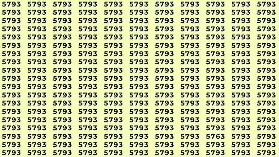 Observation Skills Test: If you have Eagle Eyes Find the number 5763 among 5793 in 9 Seconds?