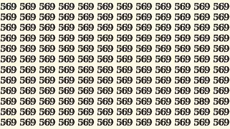 Brain Test: If you have Hawk Eyes Find the Number 589 among 569 in 11 Secs