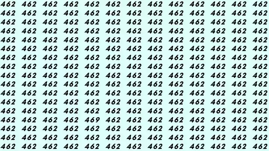 Observation Skill Test: If you have Hawk Eyes Find the number 469 among 462 in 15 Seconds?