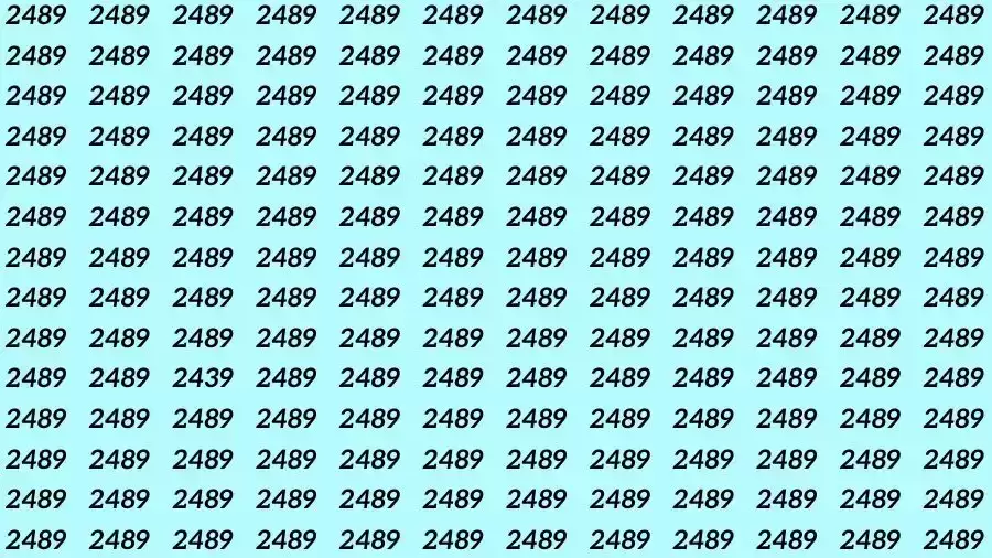 Optical Illusion Brain Challenge: If you have Hawk Eyes Find the number 2439 among 2489 in 12 Seconds?