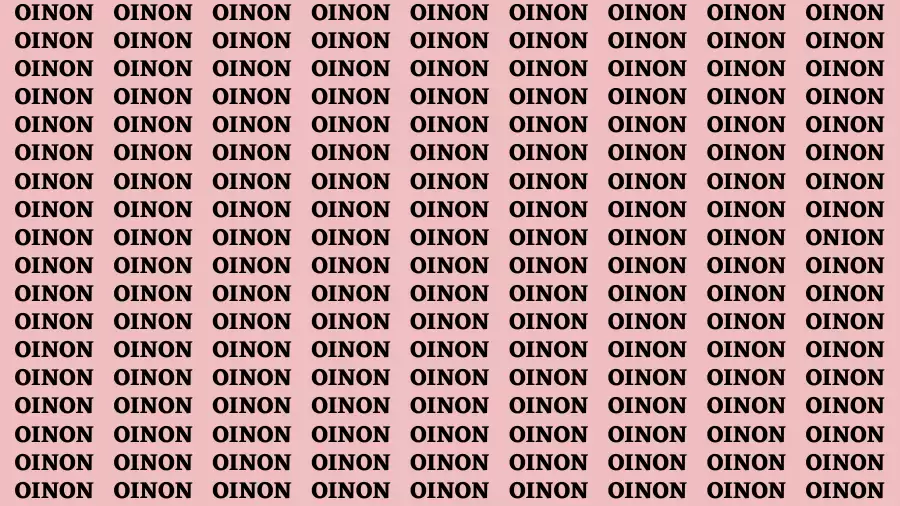 Observation Brain Test: If you have Hawk Eyes Find the word Onion in 18 Secs