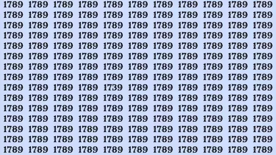 Observation Skill Test: If you have Hawk Eyes Find the number 1739 in 14 Seconds?