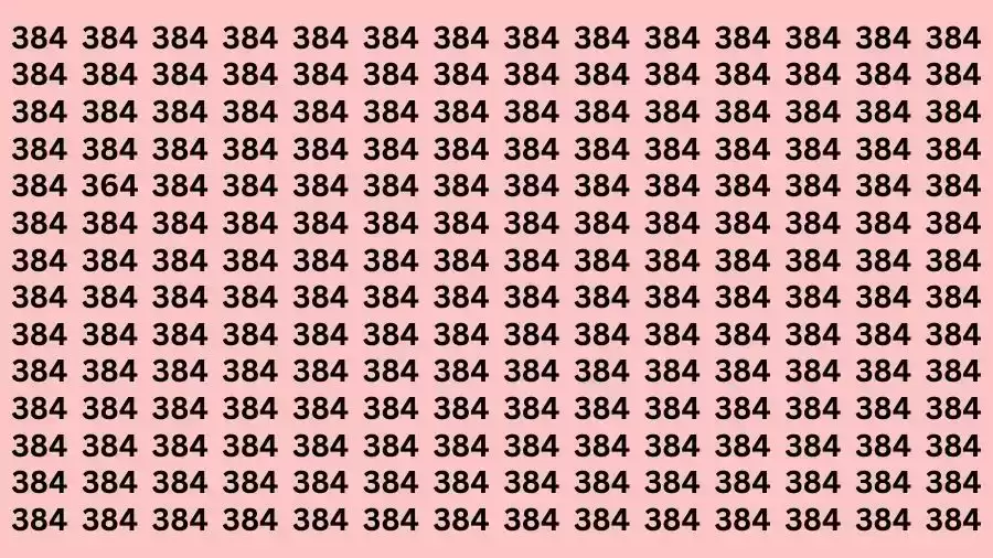 Brain Test: If you have Eagle Eyes Find the Number 364 in 10 Secs