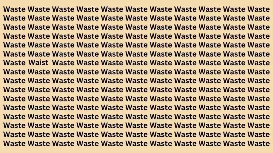 Observation Brain Test: If you have Hawk Eyes Find the Waist among Waste in 15 Secs