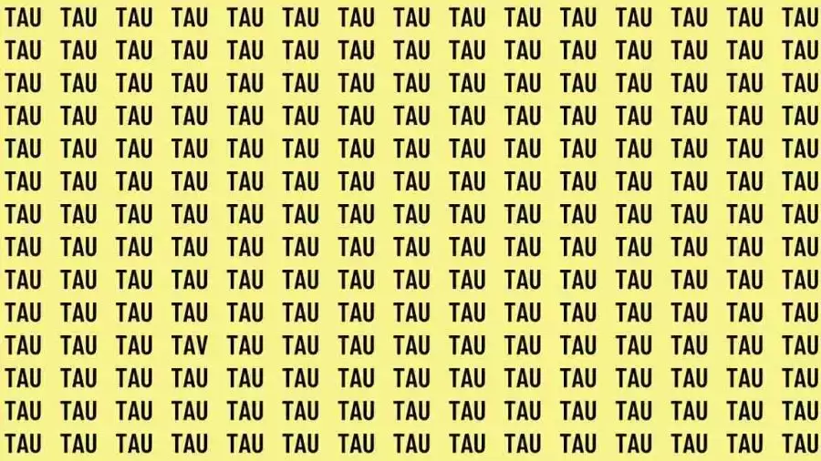 Observation Skill Test: If you have Eagle Eyes find the Word Tav among Tau in 12 Secs