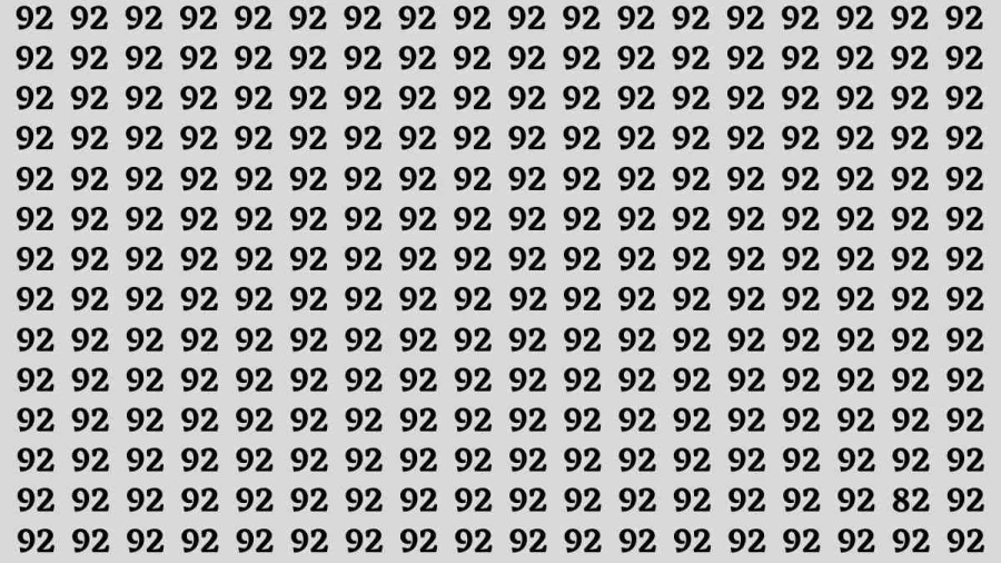 Observation Brain Test: If you have 50/50 vision Find the number 82 in 15 Seconds