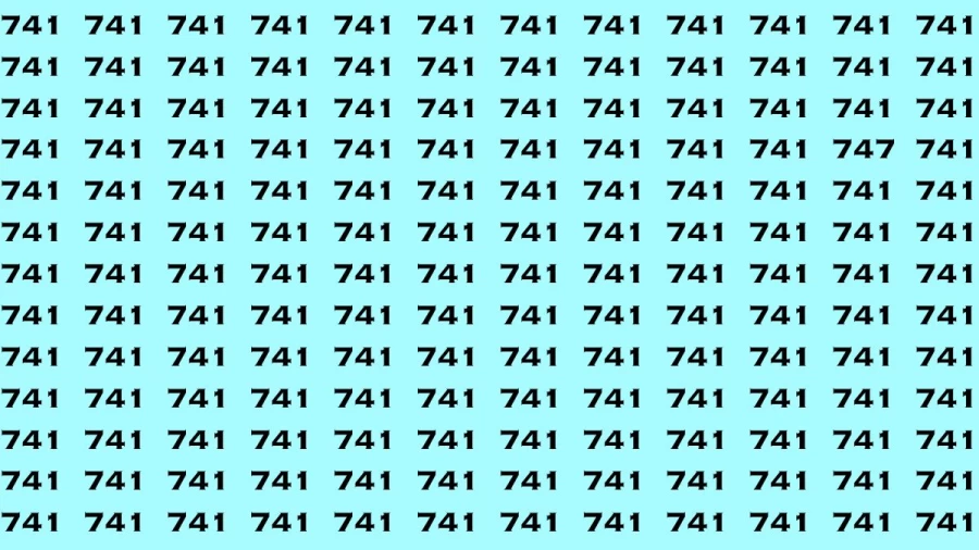 Brain Test: If you have Eagle Eyes Find the Number 747 in 15 Secs