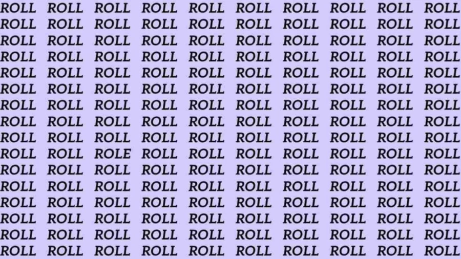 Observation Skill Test: If you have Eagle Eyes find the word Role among Roll in 8 Secs