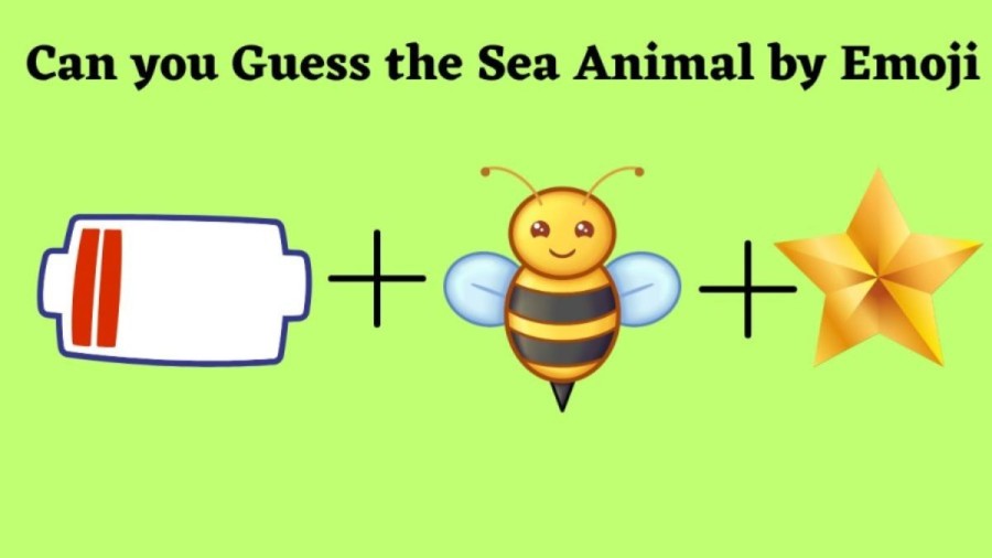 Brain Teaser Emoji Puzzle: Can you Name the Sea animal in this Image Within 10 Seconds?
