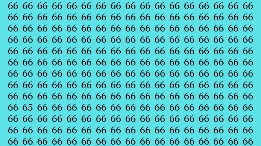 Eagle Eye People will spot the number 65 in 10 seconds. Observation Skills Test