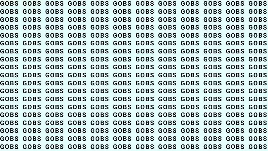 If you have Sharp Eyes find the Word Gods among Gobs in 12 Secs