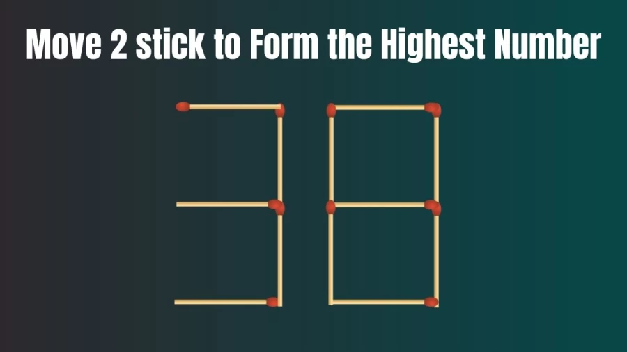 Matchstick Puzzle: Can You Move Only 2 Matchsticks To Make The Highest Number? Matchstick Brain Teaser