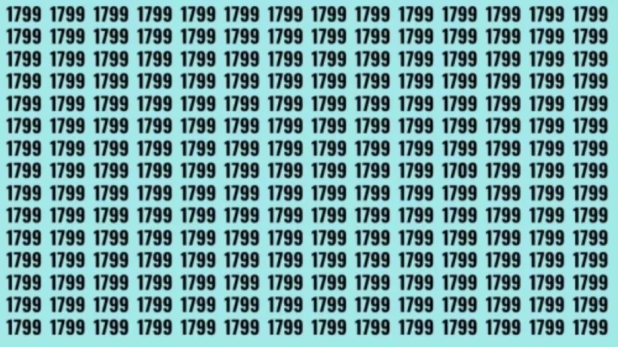 Optical Illusion: Can you find 1709 among 1799 in 10 Seconds?
