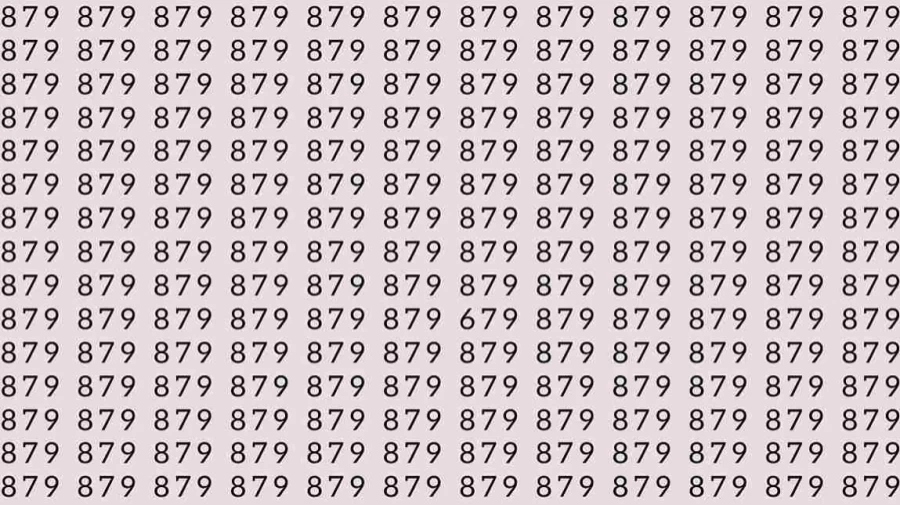 Optical Illusion: Can you find 679 among 879 in 15 Seconds? Explanation and Solution to the Optical Illusion