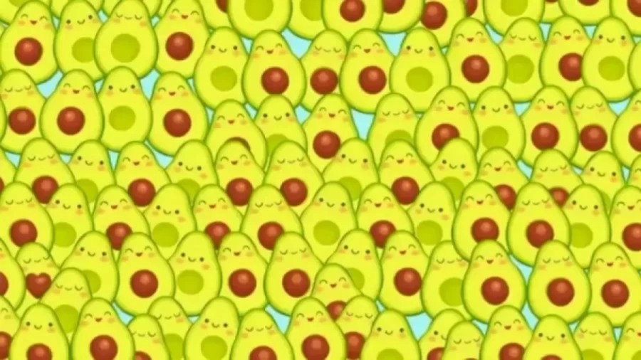 Optical Illusion Eye Test: There is an Avocado With a Heart Shaped Pit. If You Have Sharp Eyes Spot It in 10 Seconds