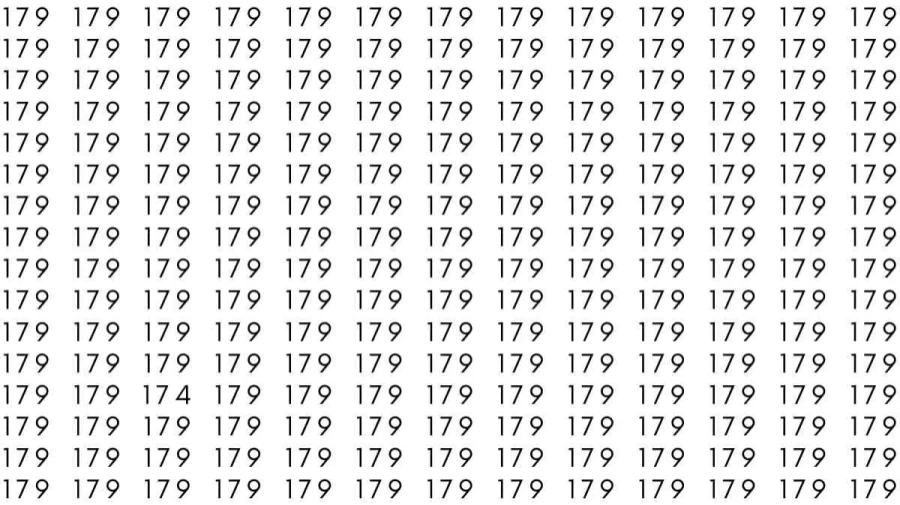 Optical Illusion: If you have eagle eyes find 174 among 179 in 10 Seconds?