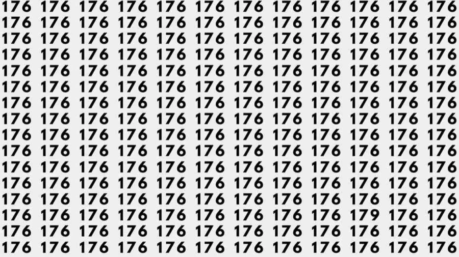 Optical Illusion: If you have eagle eyes find 179 among 176 in 5 Seconds?