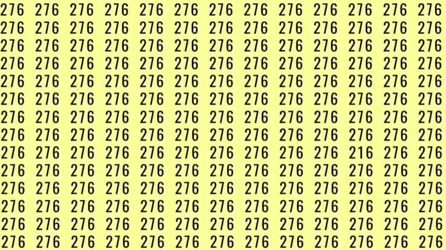 Optical Illusion: If you have eagle eyes find 216 among 276 in 5 Seconds?