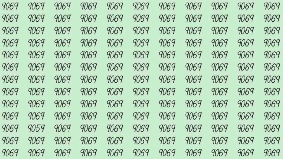 Optical Illusion: If you have hawk eyes find 9059 among 9069 in 10 Seconds?