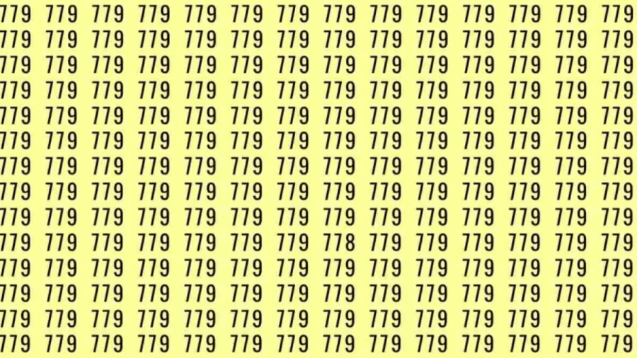 Optical Illusion: If you have sharp eyes find 778 among 779 in 10 Seconds?