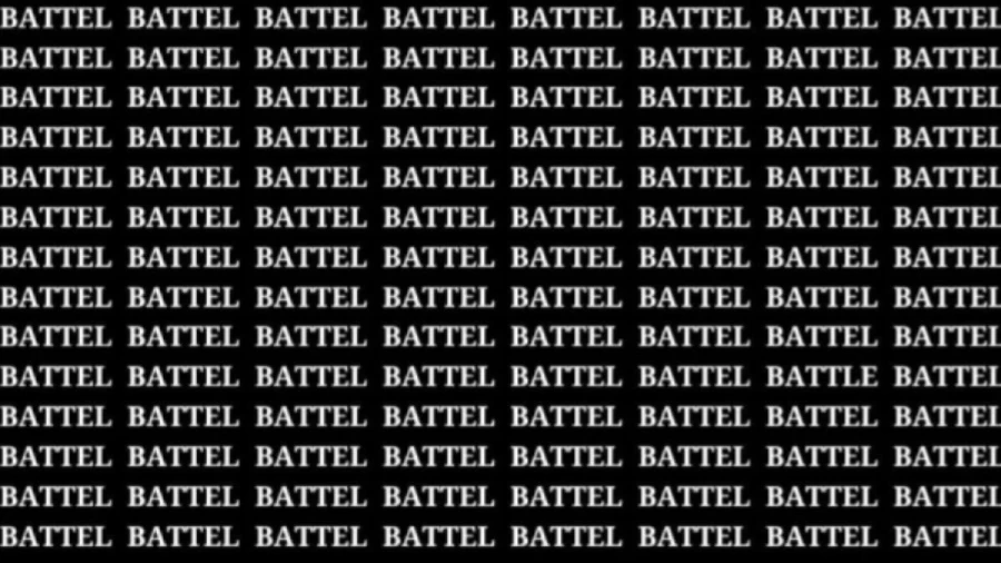 Optical Illusion: If you have Eagle Eyes find the Word Battle in 15 Secs