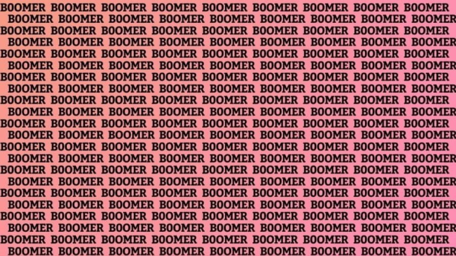 Observation Brain Test: If you have Eagle Eyes Find the Word Boomer in 18 Secs