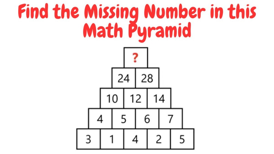 Brain Teaser: Only a Genius can Find the Missing Number in this Math Pyramid