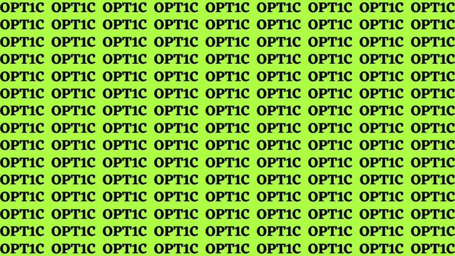 Brain Test: If you have Eagle Eyes Find the word Optic in 15 Secs