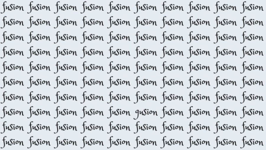 Optical Illusion: If you have Eagle Eyes find the Word Gusion among Fusion in 20 Secs